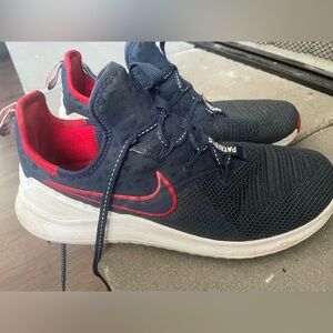 Nike NFL Patriots Navy and Red Athletic Shoes